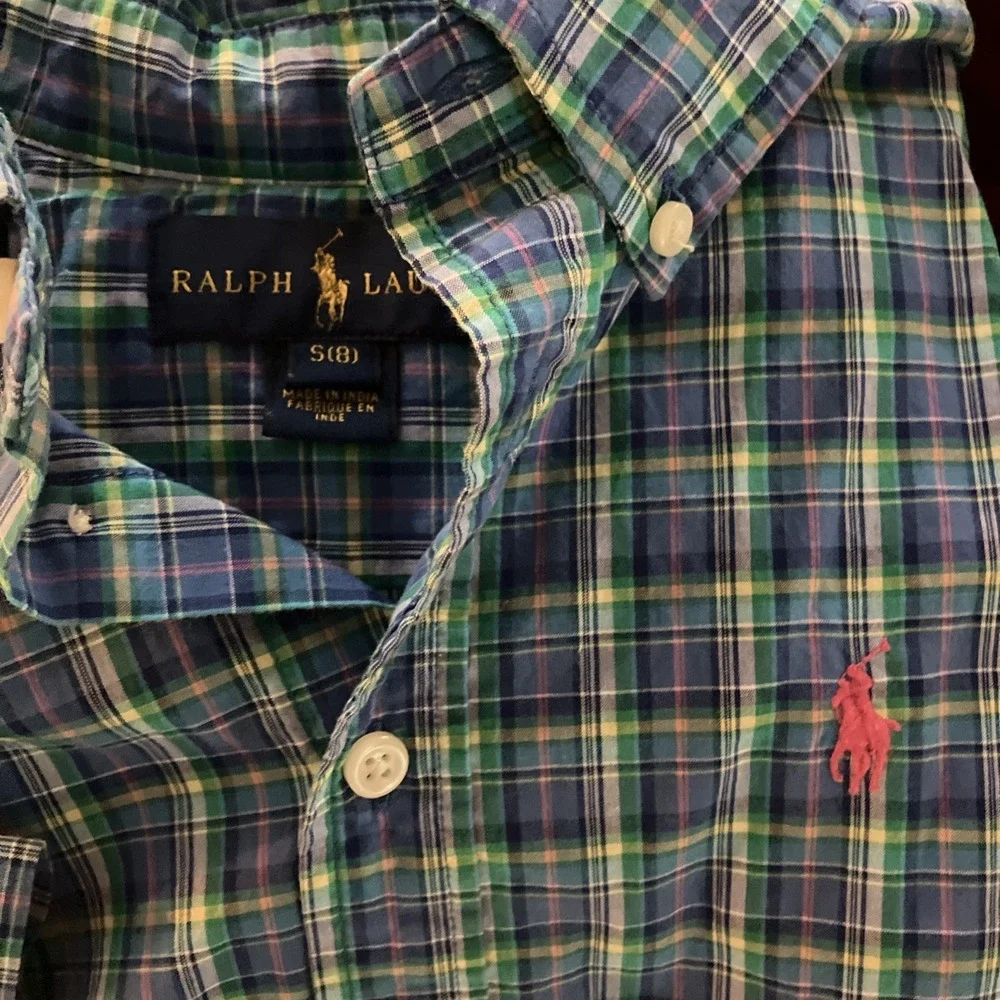 Boys Ralph Lauren Size 8 lot of 4 Shirts W/ 1 Quarter Zip And Polos Short Long